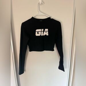 I.AM.GIA Ida Long Sleeve Crop Top Tee Shirt Women's XS